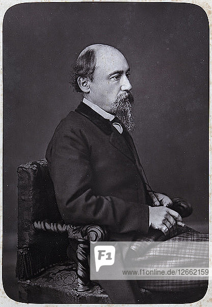 Porträt des Dichters Nikolaj Alexejewitsch Nekrassow (1821-1877)  Anfang der 1870er Jahre.