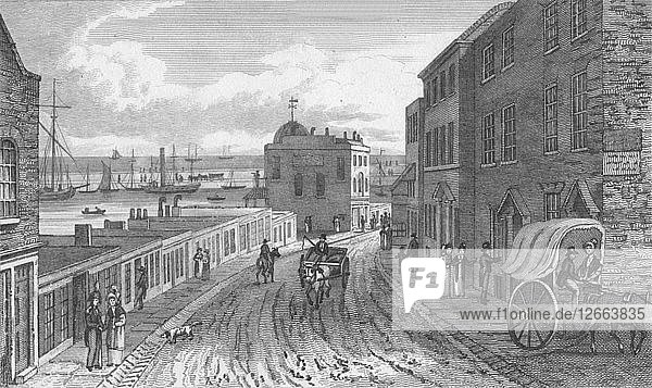 High Street & Front der Badehäuser  1820. Künstler: John Shury.