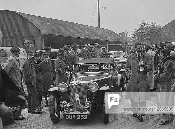 MG TA von HA Mecrow bei der RAC-Rallye  1939. Künstler: Bill Brunell.