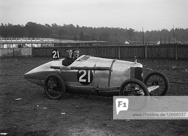BA Davey in his AC at the JCC 200 Mile Race  Brooklands  Surrey  1921. Artist: Bill Brunell.