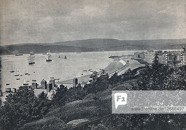 Exmouth - Blick auf den Strand und das gegenüberliegende Ufer  1895. Künstler: Unbekannt.