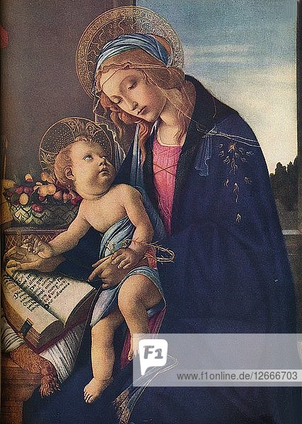 Die Jungfrau mit dem Kind  um 1480  (1936). Künstler: Sandro Botticelli.