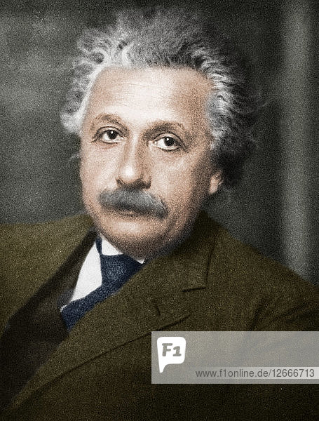 Albert Einstein  German-Swiss-American mathematician and physicist. Artist: Unknown.