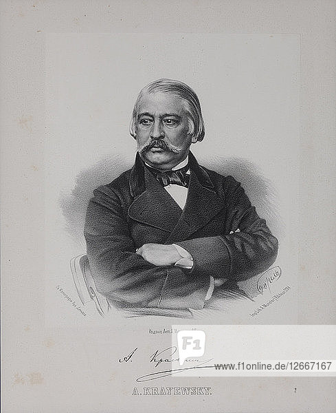 Porträt des Verlegers Andrej Alexandrowitsch Krajewski (1810-1889)  1860er Jahre.