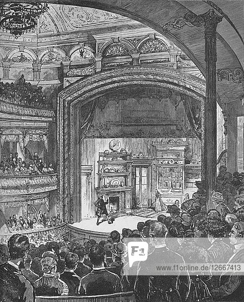 Die Schule des Skandals bei der Premiere  4. Januar 1882  (1938). Künstler: C. Graham.