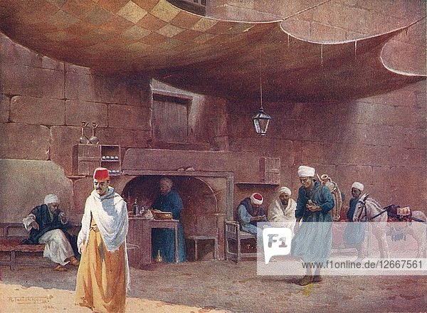 An Arab Cafe  Cairo  c1880  (1904). Artist: Robert George Talbot Kelly.
