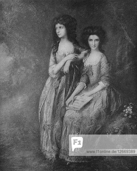 Die Linley-Schwestern  danach Mrs. Tickell und Mrs. Sheridan  um 1772  (1917). Künstler: Thomas Gainsborough.