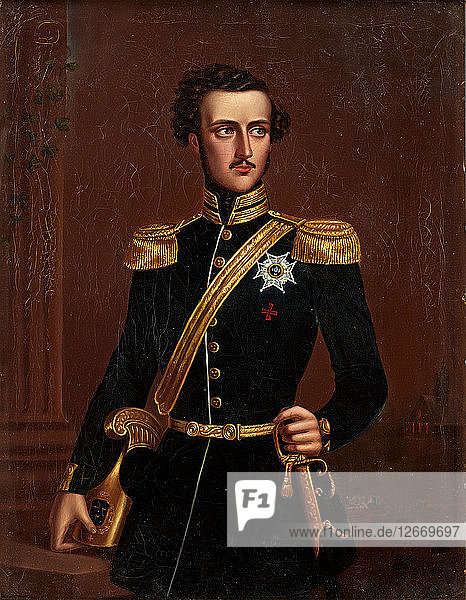 Porträt von Prinz Gustav von Schweden (1827-1852)  Herzog von Uppland.