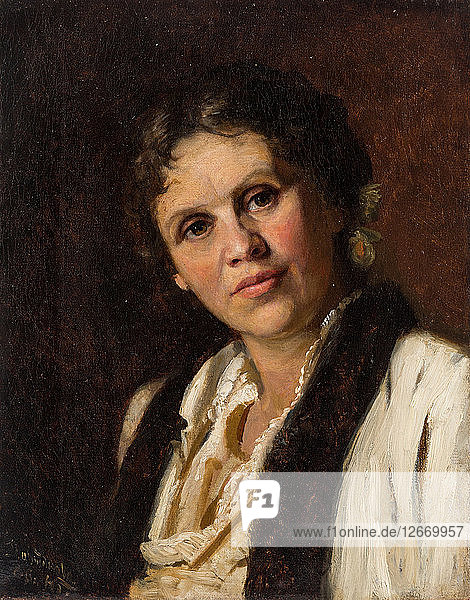 Porträt von Sophia Kuvshinnikova (1847-1907)  1886.