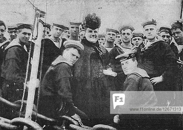 Die Mutter der Marine bei der Verabschiedung der Jungen nach China  1900. Künstler: Cribb.