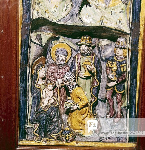 Anbetung der Heiligen Drei Könige  Faenza  Italien  um 1490. Künstler: Unbekannt.