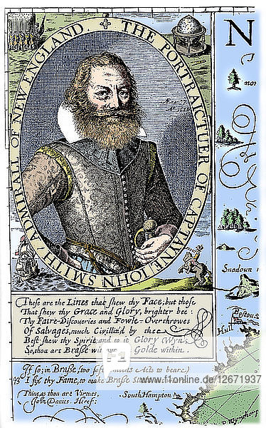 Kapitän John Smith  Kolonist in Virginia  1624  (1893). Künstler: Unbekannt.
