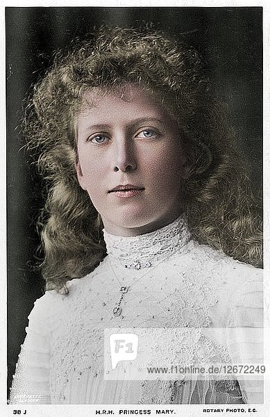 Prinzessin Mary des Vereinigten Königreichs  um 1910(?). Künstler: Rotary Foto.