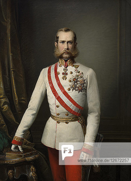 Porträt von Franz Joseph I. von Österreich  1862.