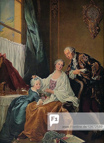Familienporträt  1756. Künstler: Francois Hubert Drouais.