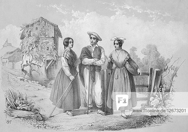 Azcoitia und seine Umgebung: die baskischen Provinzen  1852. Künstlerin: Blanche Hennebutte-Feillet.