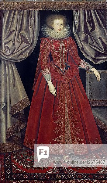 Catherine Howard  Gräfin von Suffolk  um 1615. Künstler: William Larkin  Catherine Howard.