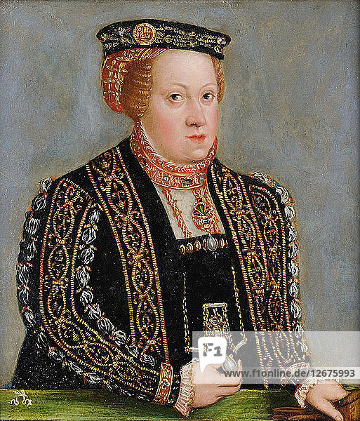 Porträt von Katharina von Österreich (1533-1572)  Königin von Polen  um 1565.
