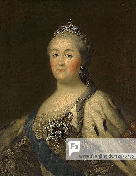 Porträt der Kaiserin Katharina II. (1729-1796)  .