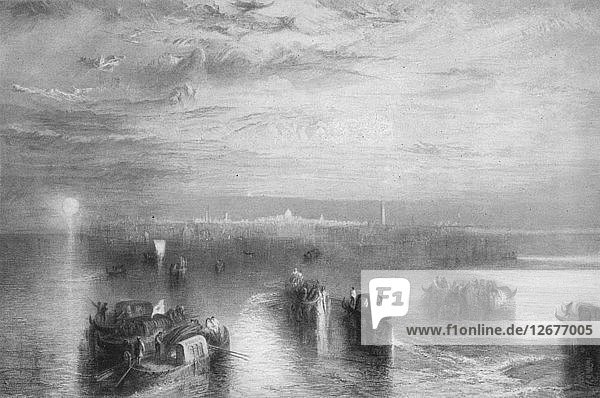 Die Annäherung an Venedig  1844  (1917). Künstler: JMW Turner.