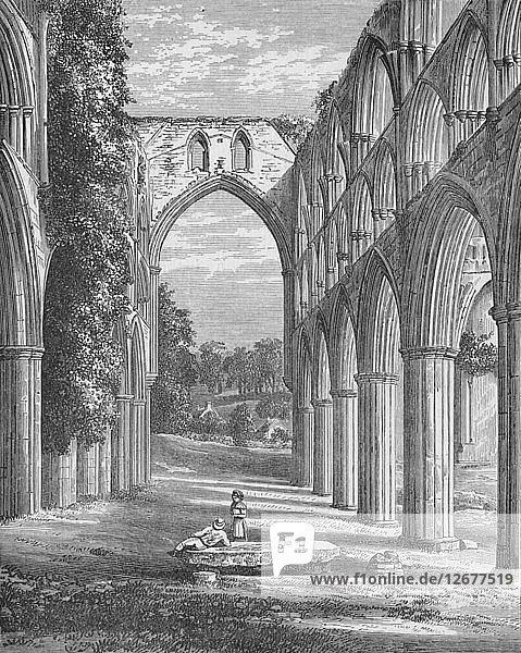 Chor  Blick nach Norden  Rievaulx Abbey  um 1880  (1897). Künstler: Alexander Francis Lydon.
