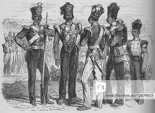 Group of Sepoys c1880. Artist: Unknown.