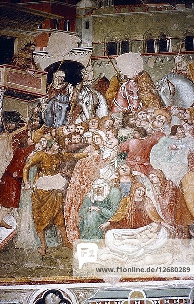 Massaker an den Unschuldigen  Fresko in der Kirche Santi Agostino  Siena  1482. Künstler: Matteo di Giovanni.