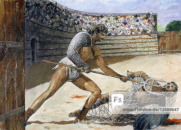 Römische Gladiatoren  ca. 3. Jahrhundert  (ca. 1990-2010). Künstler: Ivan Lapper.