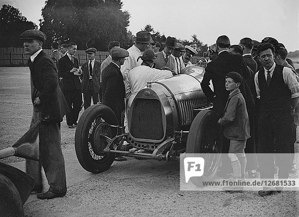 6 litre Delage at a Surbiton Motor Club race meeting  Brooklands  Surrey  1928. Artist: Bill Brunell.
