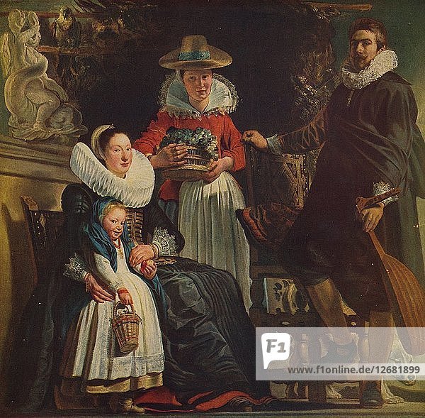 Retrato de Familia  (Malerfamilie)  1612-1622  (um 1934). Künstler: Jacob Jordaens.
