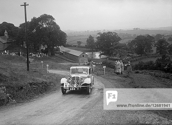 BSA-Limousine von RS Bevan  die an der South Wales Auto Club Welsh Rallye teilnimmt  1937 Künstler: Bill Brunell.