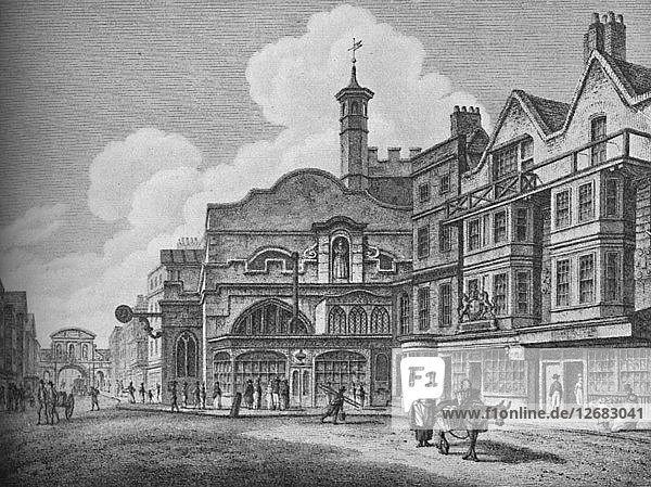 Fleet Street in the Eighteenth Century  1907. Artist: Unknown.