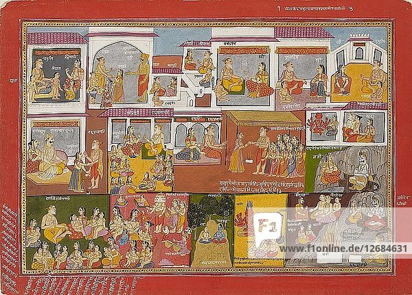 Page from a series of the Bhagavata Purana  c1780. Artist: Unknown.