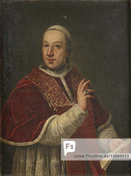Porträt von Papst Pius VI. (1717-1799)  zweite Hälfte des 18. Jahrhunderts.