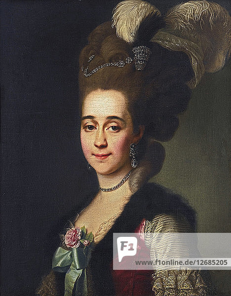 Porträt von Warwara Wassiljewna Golitsyna  geborene von Engelhardt (1757-1815).