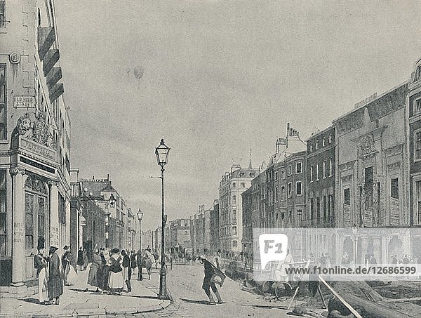 Luftballons über Piccadilly  1842  (1920). Künstler: Unbekannt.
