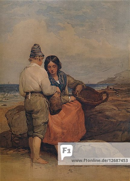 Krabbenfischer  19. Jahrhundert  (1935). Künstler: Edward Duncan.
