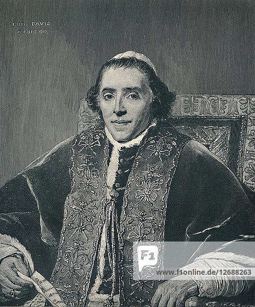 Pius VII.  1805  (1896). Künstler: T. Johnson.