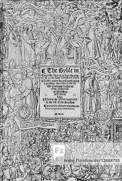 Title-Page of the Great Bible  1540  (1903). Artist: Master of Francois de Rohan.
