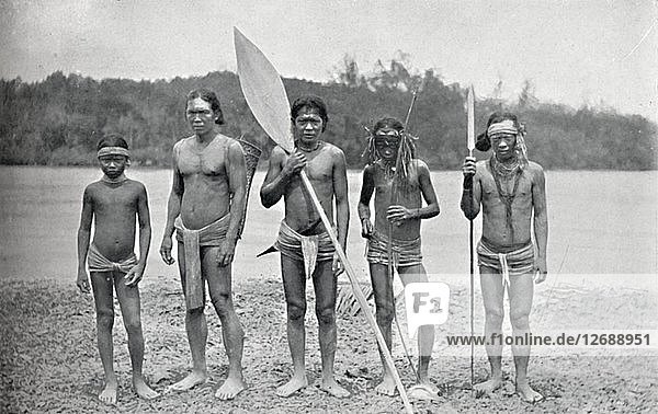 Natives of South Pagai Island Nassau Group off Sumatra 1902. Artist: Cecil Boden Kloss.