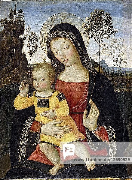 Die Jungfrau mit dem Kind  1470-1490er Jahre. Künstler: Bernardino Pinturicchio.