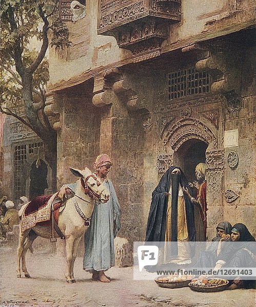 Eine Szene in Kairo  1878  (1917). Künstler: Frederick Arthur Bridgman.