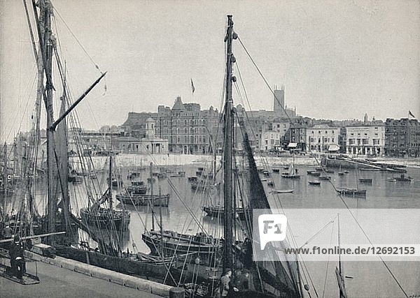 Margate - The Harbour and the Jetty  1895. Artist: Unknown.