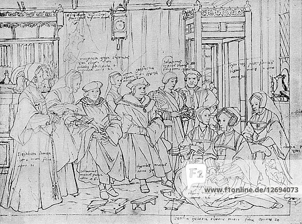 The More Family  from the Sketch by Holbein at Basle Museum  1527  (1903). Artist: Hans Holbein the Younger.