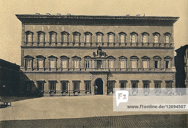 Roma - Farnese Palace  1910. Artist: Unknown.