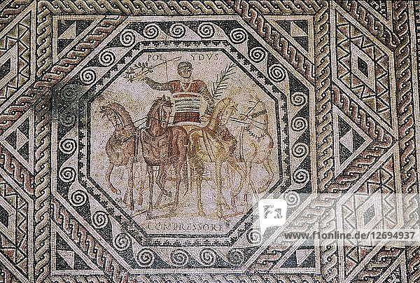 Polydus Mosaic charioteer  Trier  c3rd century. Artist: Unknown.