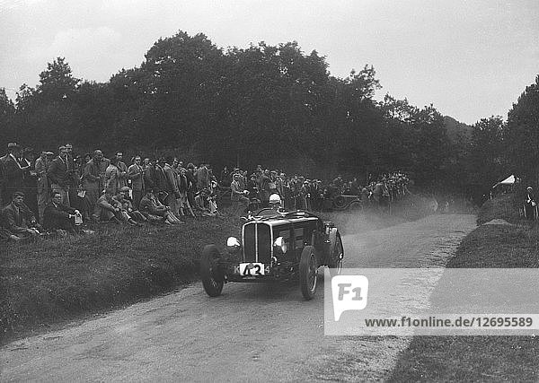 Rover Speed Twenty bei der MAC Shelsley Walsh Speed Hill Climb  Worcestershire  1935. Künstler: Bill Brunell.