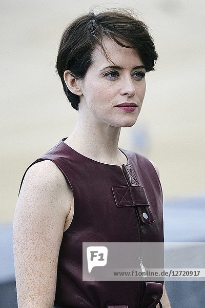 Claire Foy attended 'First Man' Photocall during the 66th San Sebastian International Film Festival at Kursaal Palace on September 24  2018 in San Sebastian  Spain