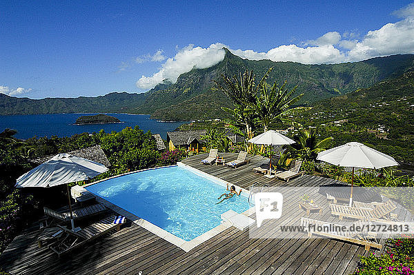 Ozeanien  Französisch-Polynesien  die Marquesas-Inseln  Hiva Oa Island  die Hanakee Pearl Lodge