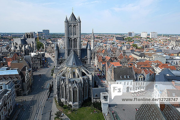 Belgien,  Gent,  Kathedrale St. Bavon,  Blick auf die Stadt